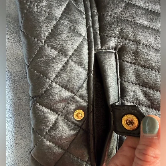 Guess by Marciano Black Leather Moto Vest Size Extra Small XS - Picture 5 of 13